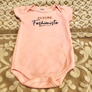 🍒 2/$15 Little Treasure Future Fashionista onesie